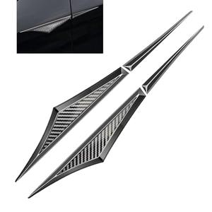 Qurbuns 2 PCS Car Side Door Blade Wing Emblem Stickers, 3D Zinc Alloy Creative Fender Side Wing Emblem Badge, Sport Style Fender Decals Modified, Exterior Accessories for Cars SUVs (Carbon Fiber)