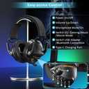 SENZER Wireless Gaming Headset with Microphone - 7.1 Surround Sound, Noise Canceling Mic, 2.4GHz Wireless & Bluetooth 5.3 - Foldable Gaming Headphones for PC PS5 PS4 (Not Xbox Compatible)