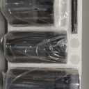 Eywamage Smoke Grey Glass Flameless Pillar Candles with Remote, Flickering LED Battery Candles Table Decor Set of 3 (Gray)