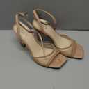 Strappy Heels for Women Heeled Sandals Square Toe Heel Ankle Strap Stiletto Mesh High Heels Dress Shoes Size 6.5