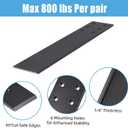 WEKIS 12 Inch Countertop Support Bracket, 3 Pack Solid Iron Heavy Duty Hidden Flat Floating Shelf Brackets, Top Mount Knee Wall Support Mantel Bracket Hardware for Wood Granite Quartz Countertop