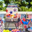 2 x AnyDesign 600Pcs Patriotic Star Stickers Roll Blue Red Silver Stars Labels American Flag Self-Adhesive Independence Day Stickers for 4th of July Memorial Day Water Bottle Luggage Decor, 8 Design