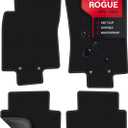 Floor Mats for Nissan Rogue T32 2014-2020 (not for Sport & Select) - Tailored 3D Fit - Front & Rear Set of 4 - Anti-Slip Backing - 30oz Carpet Mat Heavy Duty - All Weather Car Liner Floormats