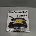 Elite Gourmet Countertop Electric Burner, 1000W Cast Iron Hot Plate, 7 Heat Settings, Portable Cooktop for RV, Dorm, Office & Small Kitchens, Road-Ready & Compact (Single)