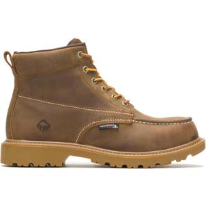 Wolverine Men's Floorhand Moc Toe 6" Waterproof Boot Construction (10 Wide, Tan)