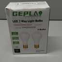 GEPLAD 2-Pack Mogul Base 3 Way LED Light Bulb, 10/20/30W, 100/200/300 Watt Equivalent, Soft White 3000K, for Antique Floor Lamp