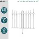ECOOPTS 1 Set W84 x H36 Vinyl Picket Fence Panels White Decorative Fence for Garden Patio Yard Pool Walkways Suit for Soft Ground (20 Pickets, Curved)