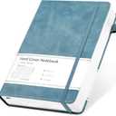 CAGIE Lined Journal Notebook, 320 Pages College Ruled Notebook, 100 Gsm Paper Thick Journal, A5 Hardcover Leather Journals for Writing Women Men, 5.7x8.3 In, Blue