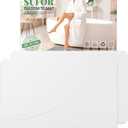 32"x20" Stone Bath Mat 2Pack, Diatomaceous Earth Shower Mat, Non-Slip Super Absorbent Quick Drying Bathroom Floor Mat, Natural, Easy to Clean (Milky White)