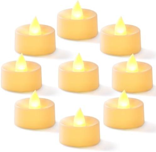 Homemory 64 Pack Flameless LED Tea Lights Candles Battery Operated, 200+Hour Fake Electric Candles TeaLights for Votive, Halloween, Ofrenda, Diya, Wedding Centerpiece Table Decor, Funeral, Christmas