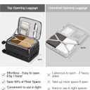 Hanke 20 Inch Expandable Carry On Luggage Airline Approved Top Opening Hard Shell Suitcases with Wheels Lightweight Travel Luggage Carry On Suitcase for Woman Men-Jet Black