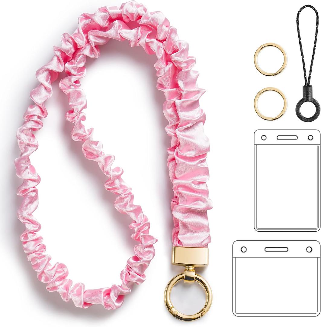 Stretchy Scrunchie Lanyard for Id Badges for Keys, Teacher Gifts Lanyards