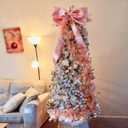Large Pink Bow for Coquette Room Decor, 40x24 In Satin Ribbon Tie Coquette Birthday Decorations, Giant Pastel Pink Hanging Wall Decor for Ballerina Girl Just Want to Be One (Internal Stability Layer)