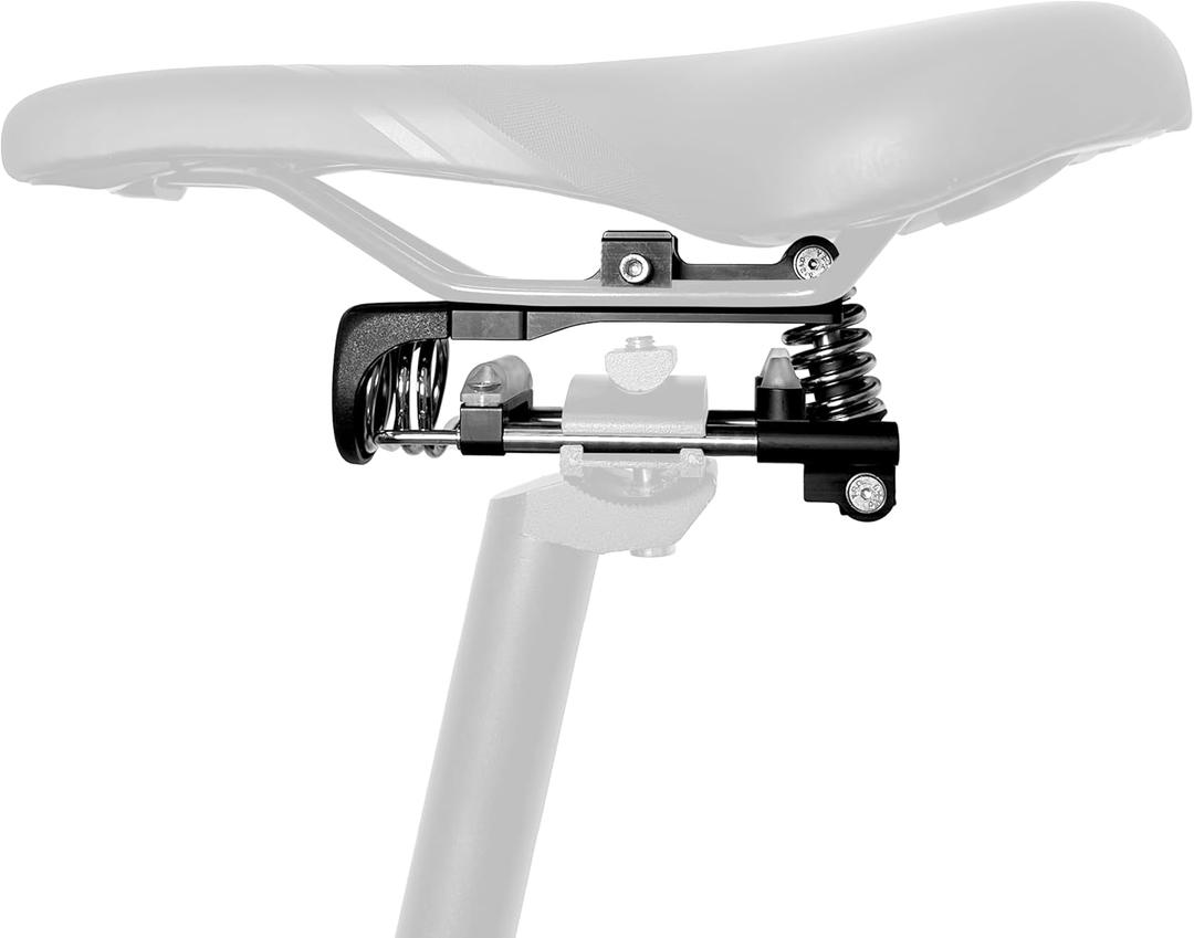 Ultra-Light Air Seat 25 Bicycle Accessories Suspension seat Post Bicycle Suspension seat for Comfort Men Suspension Comfortable seat ebike seat Post (Small, Black)