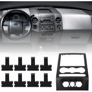 Compatible for Dash Radio Bezel Center Trim Panel 2004 2005 2006 2007 2008 Ford F-150 F150 4L3Z-1504302-AAA
