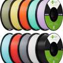 Soleyin PLA Filament 1.75mm 10 Pack 10KG, 3D Printer Filament 1kg Spool Each, Neatly Wound & Tangle-Free, High-Speed Printing, 0.02mm Accuracy, Strong Adhesion, 10 Colors Pack for FDM Printers