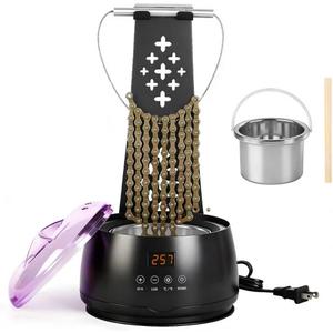 Bicycle Chain Wax Melting System (19oz), Includes Chain Cleaning Machine and Cooling Rack. Precise Temperature Control for Rapid Melting, Professional Cleaning and Waxing Tools