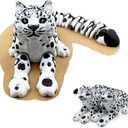3D Printed Creature Flexible Animals - 8 Inches Fidget Animal for Desk Dcor (Snow Leopard)