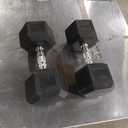 Fitvids Hex Dumbbells Rubber Coated Hand Weights for Exercises and Fitness Home Gym, 5-50 LB Pair