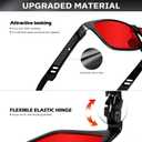 ANYLUV Blue Light Blocking Glasses Men Computer Gaming Glasses Lightweight Al-Mg Metal Anti Eyestrain Eye Protection (A4- Black(sleep Enhancement))