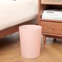 JiatuA Small Bathroom Trash Can Plastic Wastebasket Garbage Can Pink 2 Pack | Sturdy Stylish Decor Round Garbage Container Bin for Kitchen, Bedroom, Home Office, College Dorm Essentials