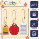 Blulu 24 Pack Back to School Gifts Bulk Back to School Fidget Clickers Pencil Notebook Fidget Toys First Day of Classroom Keychains for Party Favors Goodie Bag Stuffers Classroom Rewards