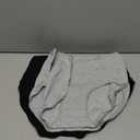 Womens Underwear,Cotton Mid Waist No Muffin Top Full Coverage Brief Ladies Panties Lingerie Undergarments for Women Multipack (Large, Grey+black=total 5 Pack)