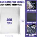 CAREGY Vacuum Sealer Bags 400 Quart 8" x 12" with BPA Free for Food Storage Meal Prep or Sous Vide