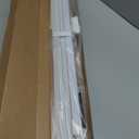 UNISHADES No Drill Blinds for Windows 1" Vinyl L-Shaped Slats Cordless Mini Blinds for Home, for Window Size 35" W × 36" H White