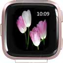 Bands Compatible with Fitbit Versa 2/Versa Lite/Versa, Women Replacement Metal Rhinestone Bling Bracelet Wristband, Silver with Rose Gold