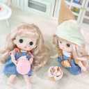 BJD Blind Box Cute Figures, Collectible Poseable OB11 Doll with 1/12 Scale Removable ClothesSurprise Gift Single Random Mystery Box-Japanese Foodie Fun Series