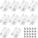 10 Pack Window Sash Locks - Cam Action Security Window Latch Replacement for Single/Double Hung, Vertical, Horizontal Sliding Windows, Window Locks for up and Down Windows (White)