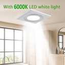 Bathroom Exhaust Fan with LED Light Ceiling Mount Ventilation Fan 136 CFM 1.0 Sones 4 Inch Duct Quiet Bathroom Vent Fan with Light Combo 6000K for Home Bath Office Hotel