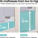 NUTIKAS Baby Bed Rail Guard for Toddlers - 47" Toddler Bed Side Rails for Twin, Full, Queen Bunk Size Bed Swing Down Bedrail Extral Tall Child Safety Side Railing Guards for Kids