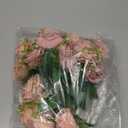 10 Items Artificial Rose Flowers for Festival, Pink Flowers Faux Rose UV-Resistant, Fake Roses with Stems Realistic Flower for DIY Wedding Bouquets Garden Porch Winter Outdoor Decor(Pink)