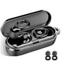 Ear plugs for sleeping, 35dB Noise Reduction Hearing Protection EarPlugs, Reusable Silicone Earplug, 7 Pair Eartips in XS/ S/ M/ L Replaceable Single/ Double Ear Plug for Sleep, Study, Work, Events (Black)