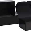 Rempry 8x6x4 Inches Black Shipping Boxes, 20 Pack Small Business Corrugated Cardboard Mailer for Shipping Packaging, Gifts Wrap Boxes with Lids