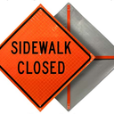 Roll-Up Sign-36" Superbright-Sidewalk Closed