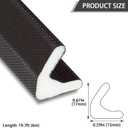 Hungbak Peel and Stick Door Seal Strip V-Shaped, Self Adhesive Draft Stopper Weatherstrip for Window Gaps, Dustproof, Waterproof, Soundproof & Thermal Insulation (Black, 19.7ft x 0.59in x 0.67in)