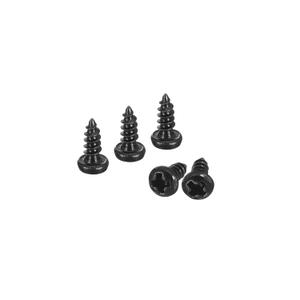 uxcell #2 x 3/16" Phillips Pan Head Self-Tapping Screw, 100pcs - 304 Stainless Steel Round Head Wood Screw Full Thread (Black)
