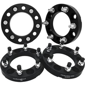 YONGSHENGONE 6x5.5 (6x139.7) Wheel Spacers 1" - Hubcentric 108mm Bore & M12x1.5 Studs - Forged for Toyota Tacoma (1995-2023), 4Runner (1989-2023), Tundra, FJ Cruiser, Land Cruiser, GX460, GX470, 4Pcs