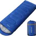 3-4 Season Sleeping Bag for Adults & Kids, Lightweight Warm Cold Weather Camping Bag with Waterproof Compression Sack  Portable for Hiking, Backpacking, Traveling & Outdoor Adventures (Navy Blue)