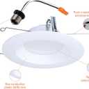 HALO LTE 12-Pack 5/6 in Indoor/Outdoor Recessed LED Trim Can Lights, 600 Lumens, 3000K Soft White, Dimmable, Wet Location, Energy Star, Air-Tite Certified - LTE566930-12PK