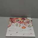 Orange Brown Eucalyptus Leaves Pumpkins Fall Canvas Wall Art Autumn Thanksgiving Watercolor Leaf Vintage Wood Grain Framed Modern Wall Decor Gallery Canvas Wraps Giclee Print Ready to Hang 12" x 12"