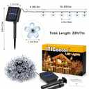 ITICdecor Solar Flower String Lights Outdoor Waterproof 50 LED Solar Powered Fairy Lights for Garden, Fence, Patio, Yard, Christmas Tree & Party Decor (Multi-Color)