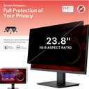 BERSEM 23.8 inch Removable Computer Privacy Screen Filter for 16:9 Ratio Monitor, Anti-Spy, Anti-Glare, Anti-Scratch, UV-Blocking