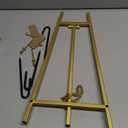 BeeCoAoo 16.5" Metal Easel Stand for Sign – Elegant Table Top Easel for Display, Heavy Duty Tabletop Picture Easel Stand for Wedding Sign, Picture Frame, and Art (Gold)