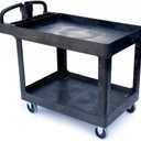 550 lbs Capacity Service Utility Cart, 45'' x 26'' with Lipped Shelf