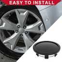 Universal Car Wheel Center Hub Cap/Rim Cover Hub Caps/for Most Cars/Snap-in Plastic 76mm 2.99" OD / 4 Pcs Black