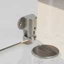 2 Pack Magnetic Door Stopper  Adjustable Magnetic Door Stop for Bottom of Door, Floor Mount Magnet Door Holder with Nail-Free Glue Included, No-Drilling (Sivler) (Silver)